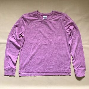 Adidas Melange Girls Long Sleeve Training Tee In Light Purple Size XL(16) NEW